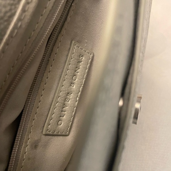 Oliver Bonas Albany Eyelet Saddle Cross Body Bag in Soft Grey/taupe - Picture 9 of 10